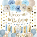 Amandir Dusty Blue Baby Shower Decorations by Amandir