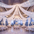 6 Panels White Ceiling Curtains by Unknown