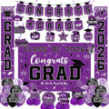 Graduation Decorations 2026 Purple Set, Congrats Grad Decor Set by Unknown