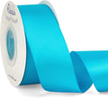 Ribbli Turquoise Blue Double Faced Satin Ribbon, 1-1/2” x Continuous 25 Yards by Ribbli