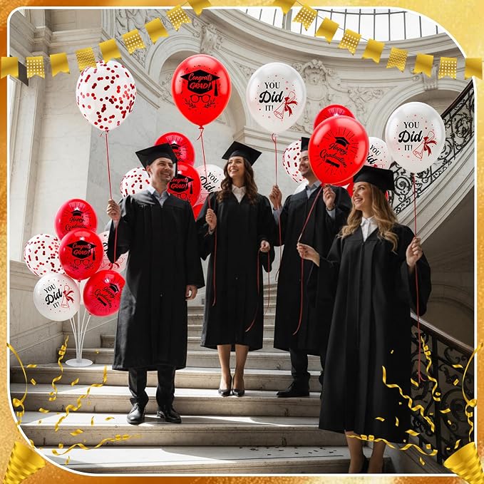 Foilswirl 4 Sets Graduation Party Balloons 2026 Congrats Grad Table - Image 6