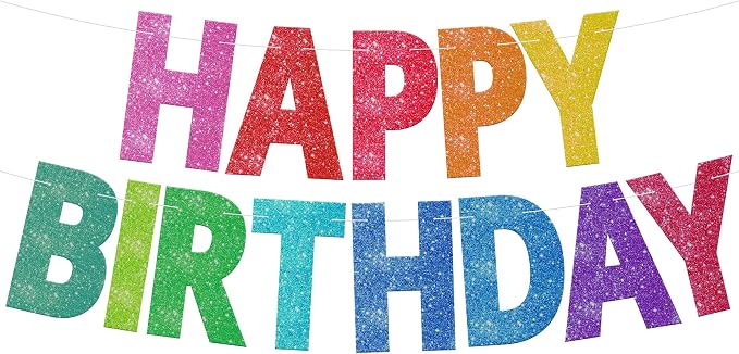 KatchOn Glitter Rainbow Happy Birthday Banner Birthday Decorations 10 Ft | by KatchOn
