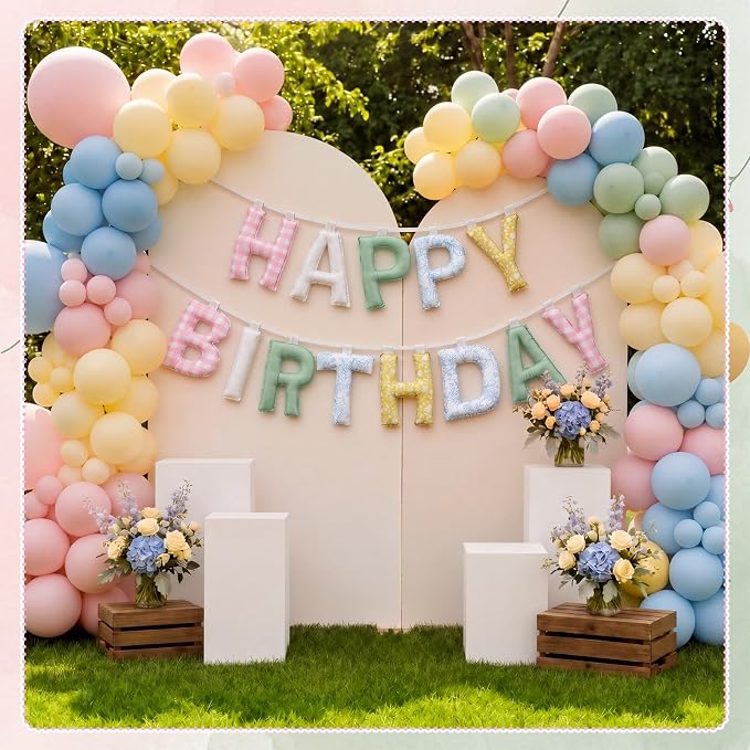 Pre-strung Happy Birthday Banner Sign Reusable Felt Happy Birthday Garland - Image 6