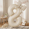 40'' Cream Foil Balloon Number 8 by KYGNE