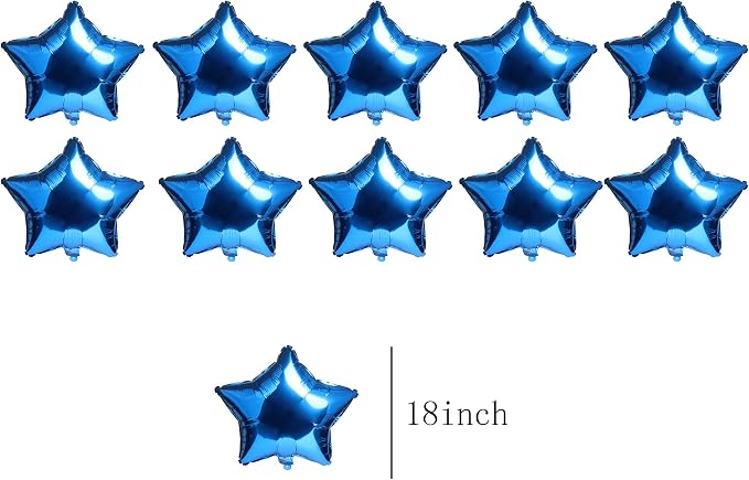 10pcs Star Shape Foil Mylar Helium Balloon 18" Balloon Birthday Party - Image 2