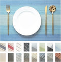 Placemats Set of 12 Vinyl/Plastic Woven Place Mats by Unknown