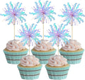 Gyufise 20Pcs Foil Firework Cupcake Toppers Happy Birthday Cake Toppers Sparkle by Gyufise