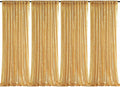 Sequin Backdrop Gold Curtains 4 Pcs 2ftx8ft Glitter Shimmer Fabric | Sparkly by B-COOL