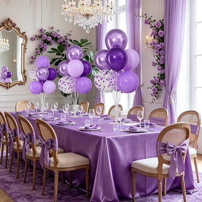 Purple Balloons Stand for Table Centerpieces Stand Kit 4 Sets - Image 5