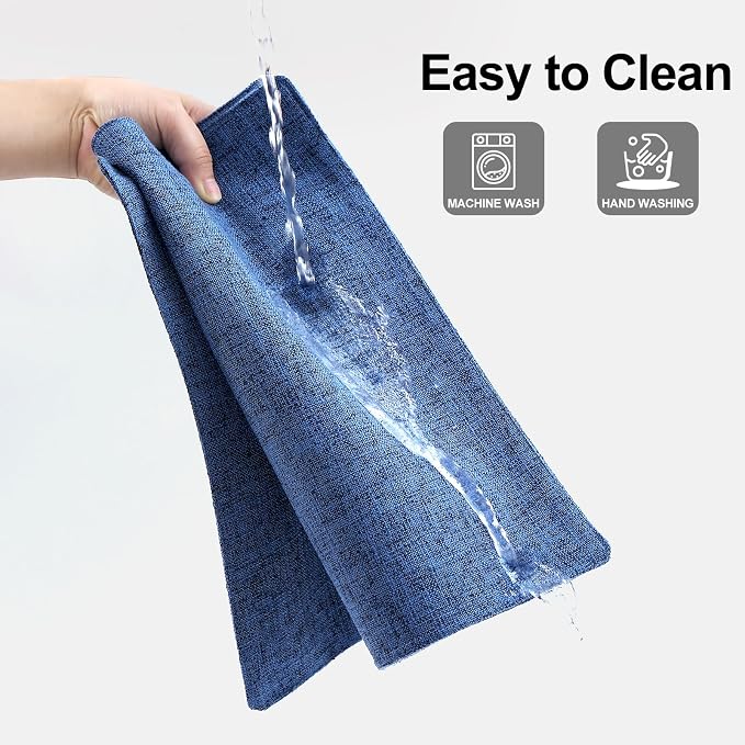 Homaxy Cloths Placemats for Dining Table Set of 6, Cotton Linen Blend Table Mats - Image 7