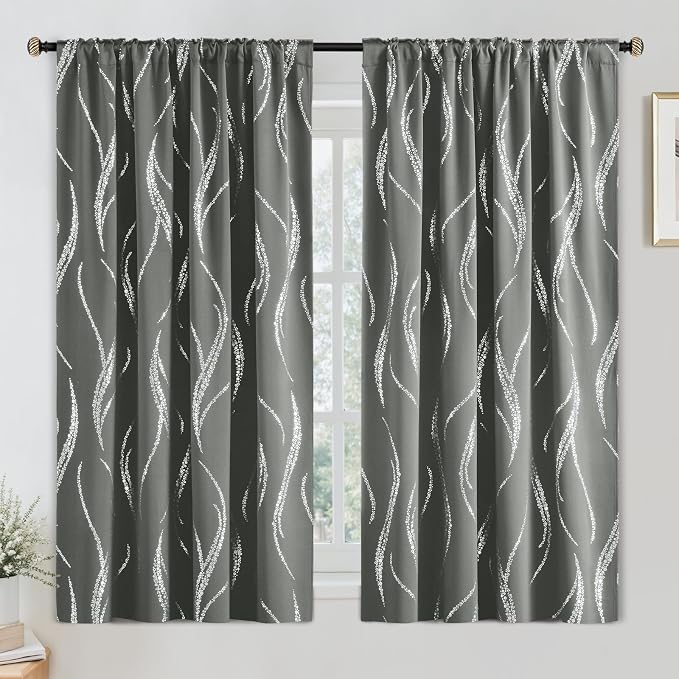 Yakamok Grey Light Blocking Curtains - Image 3