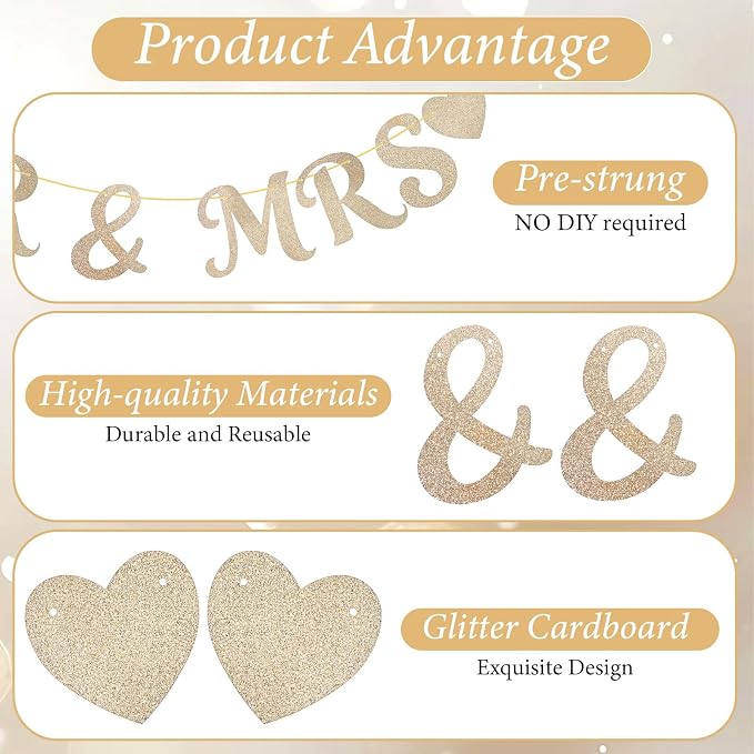 Wedding Shower Banner, Soon to Be Mr & Mrs Sign Banner - Image 3