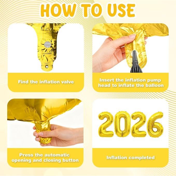 Soccer Party Decorations for World Game Cup 2026-2026 Numbers Gold Balloon 40 - Image 4