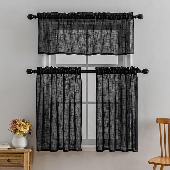 Beda Home Tassel Linen Textured Swag Curtain Valance - Image 5