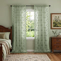 Kotile Vintage Sage Green Lace Curtains by Kotile+Curtains
