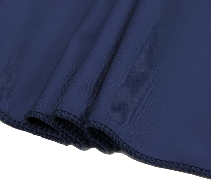 MDS Pack of 250 Spandex Chair Sashes Bows Elastic Stretch Dining Chair Bands Ties Without Slider Buckle Universal fits for Wedding Baby Shower Birthday Party Banquet Event Decoration - Navy Blue