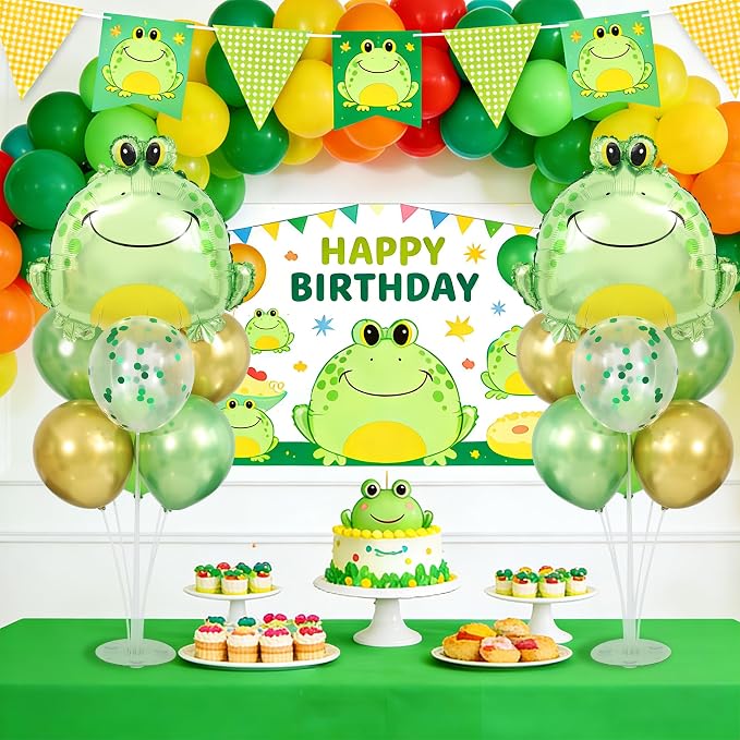 Frog Balloons Centerpieces for Tables 2 Sets, Frog Birthday Party Decorations - Image 5