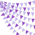 32Ft Purple Party Decorations Purple Gingham Triangle Flag Plaid Checkered by pinkblume