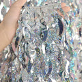 4 Pack Silver Tinsel Backdrop - CYLMFC 3.3 ft x 6.6 ft Streamer Metallic Tinsel Foil Fringe Curtains Photo Booth Props Wall Curtains for Bachelorette Birthday Party Decor