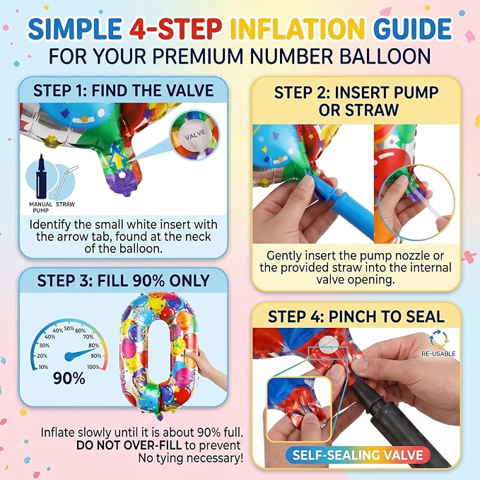 40 Inch Number 13 Balloon Set Large Foil Balloons - Image 6