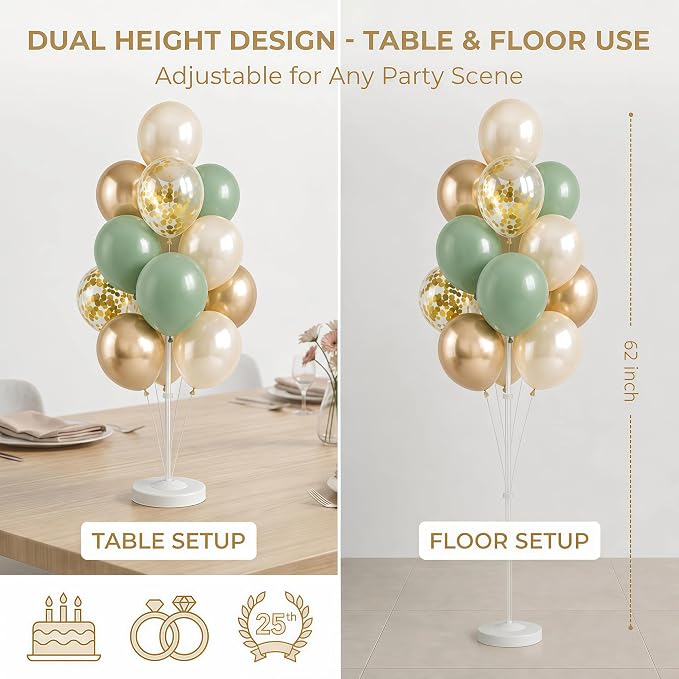 Sage Green Balloon Column Kit Set of 2 - Image 4