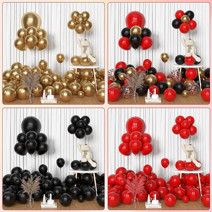Amandir 153pcs Red Black Gold Balloon Garland Arch Kit Different Sizes | 18 12 - Image 4