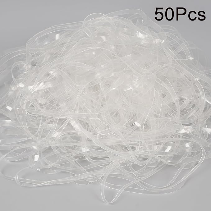 Rubber Bands Large 8inx0.2in Clear Rubber Band 50Pcs - Image 5