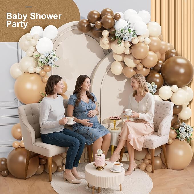 Brown Balloon Garland Arch Kit 156 Pcs Different Sizes 18 12 10 5 Inch Brown - Image 4