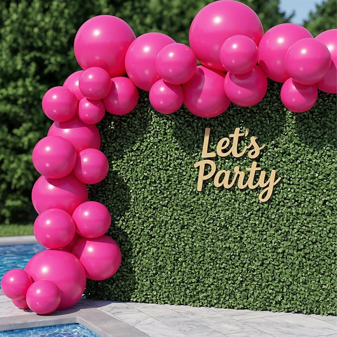 1 Set Reusable Inflatable Balloon Garland Arch Kit, Rose Pink | 7 Pcs Linked - Image 3