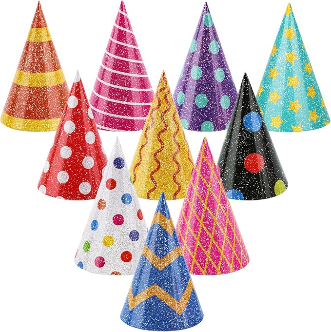 10 Pcs Mini Cone Tiny Birthday Hats by Adecortalk