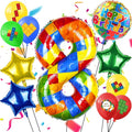 40 Inch Building Block Number Balloon, Colorful Number Block Foil Balloons by AXBMM