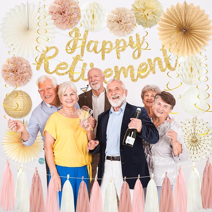 Roetyce Retirement Party Decorations Women Men, Blush Pink Happy Retirement | - Image 6