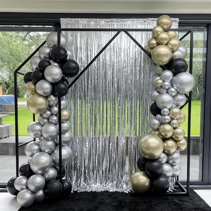 100pcs 5inch Metallic Silver Balloons, 5” Mini Chrome Silver Party Balloons Kit - Image 4