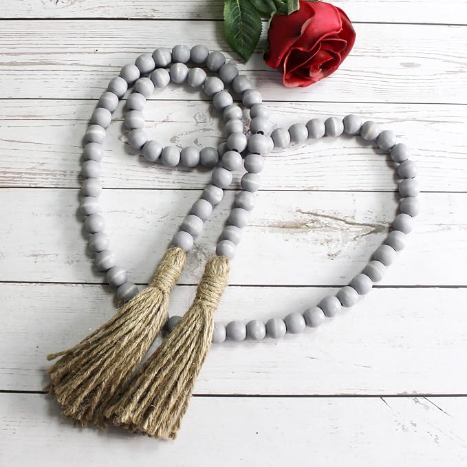 CVHOMEDECO. Wood Beads Garland - Image 2