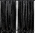 Black Sequin Backdrop Curtains 2 Pcs 5ftx8ft Sparkle Backdrop Drapes | Glitter by B-COOL