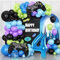 4th Birthday Video Game Balloons Arch, 4th Game Party Balloons Garland Kit 4th by Cledeco