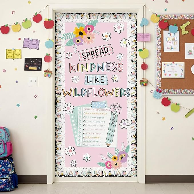 HunnmingRe Wildflower Classroom Decor Back to School Door Banner Pastel - Image 6