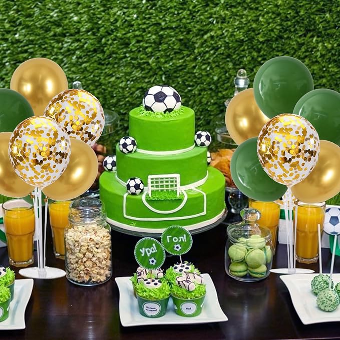 TONIFUL 4 Set Sage Green Gold Balloon Stand Balloon Centerpieces - Image 6