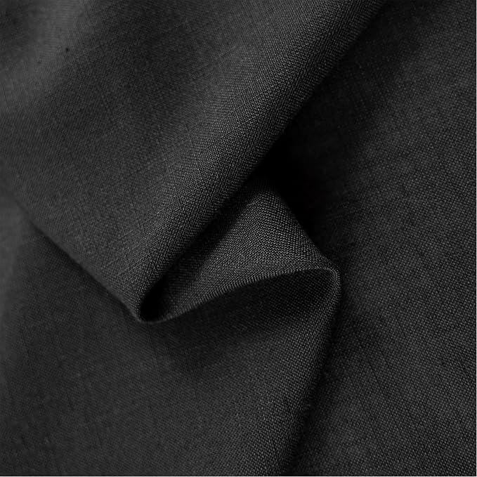 TERLYTEX Black Linen Curtains 96 Inches Long 2 Panels, 58 x 96 Inch, Farmhouse - Image 8