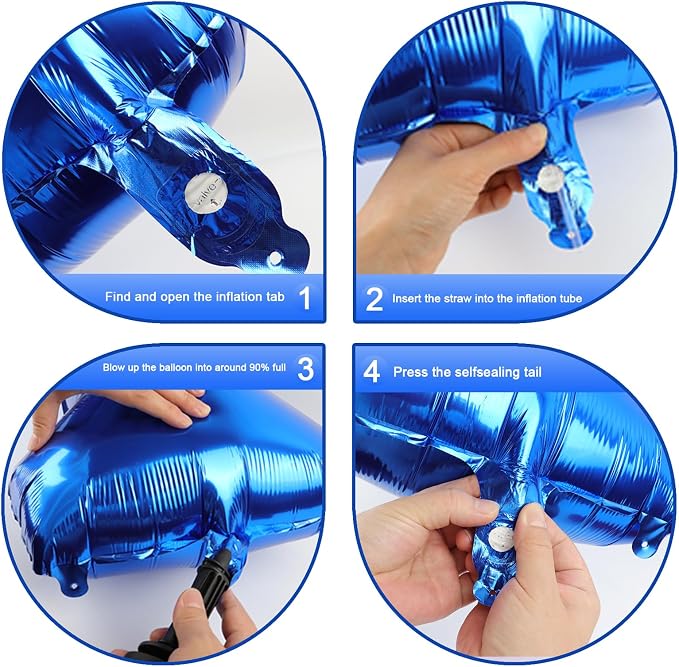 Navy blue Number 0 Balloon 40 inch, 0th Birthday Party Balloons Decorations | - Image 3