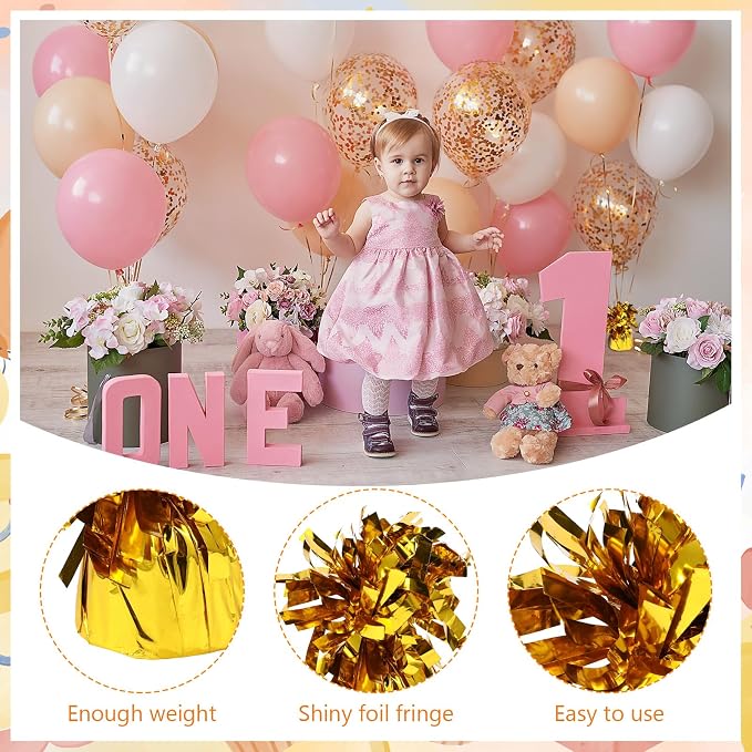 8 Pcs Gold Metallic Balloon Weights Holder Anchors Balloon Holder Weights - Image 3