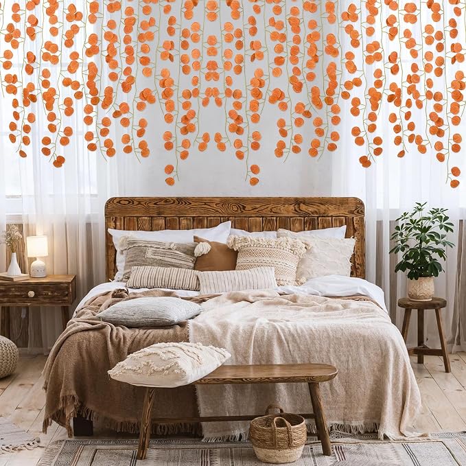 86 Feet 12 Strands Artificial Eucalyptus Leaf Plants Fall Garland Vine Hanging - Image 5