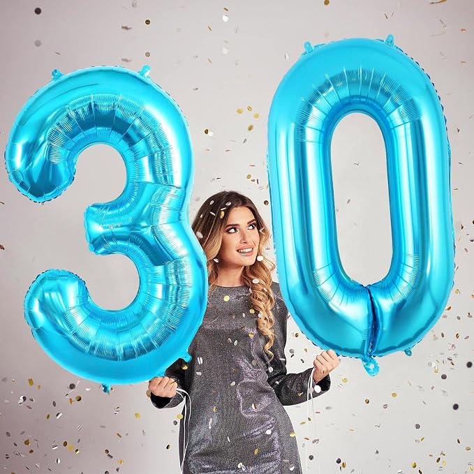 30 Number Balloons Large Foil Number Balloon Big 40 Inch - Image 2