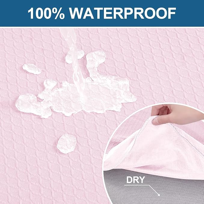 Smiry Waterproof Seat Covers for Dining Room Chairs, No Rear Covers | Stretch - Image 3