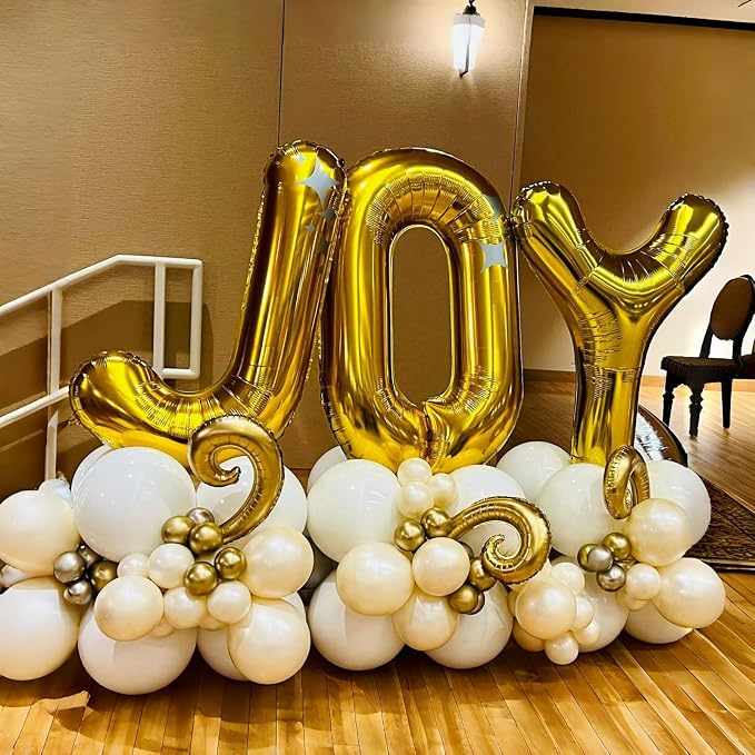 40 Inch Gold Alphabet Balloons, Large Mylar Self-Inflating Custom Letter Q Decor - Image 4
