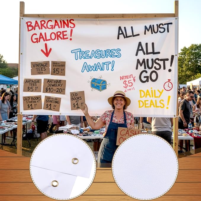 Zonon Large Blank Banners And Signs Polyester Oxford Cloth Sublimation Banner - Image 3