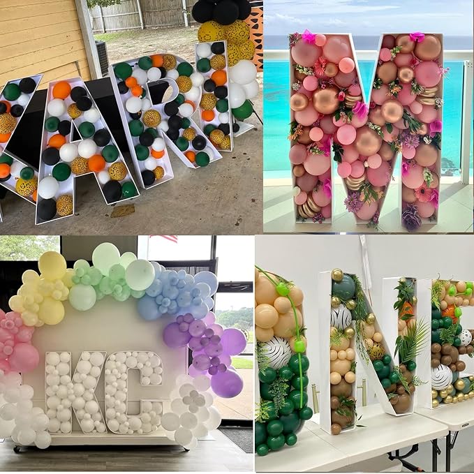 3FT Tall Mosaic Balloon Frame Letters Big Marquee Light Up Letters DIY Kit - Image 6