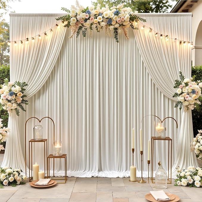 20ft×12ft Beige Backdrop Curtain - Image 2