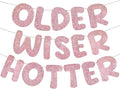Fulmoon Set of 3 Pre Strung Older Wiser Hotter Glitter Banner Funny Birthday by Fulmoon