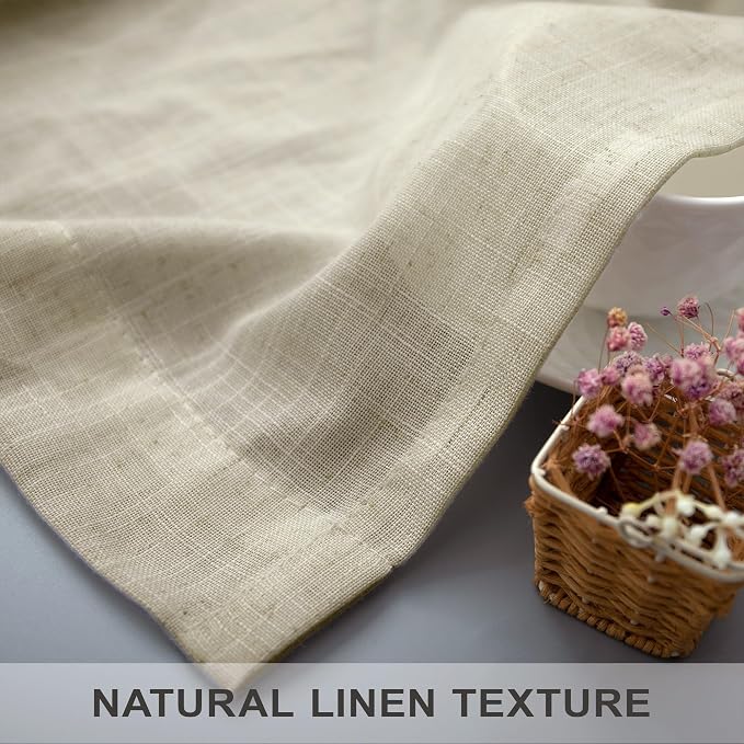 Pitalk 108 Inch Long Curtains for Living Room Birch Beige Linen Extra Long - Image 7